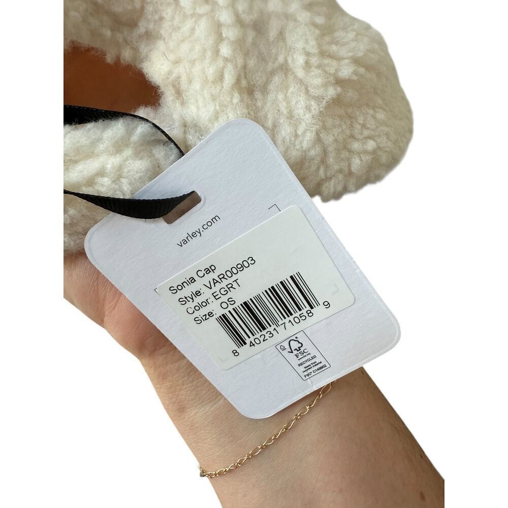NWT Varley Women's Egret Sonia Fleece Cap One Size - Picture 7 of 7